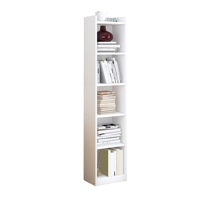 Engineer Wooden Bookcase Modern Home Living Room Corner Bookshelf 11.8"L x 9.4"W x 59.8"H White Clearhalo 'Bookcases' 'furn' 'furn_bookcases' 'Furniture' 'Office Furniture' 5429485