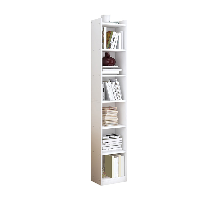 Engineer Wooden Bookcase Modern Home Living Room Corner Bookshelf 11.8"L x 9.4"W x 70.9"H White Clearhalo 'Bookcases' 'furn' 'furn_bookcases' 'Furniture' 'Office Furniture' 5429487
