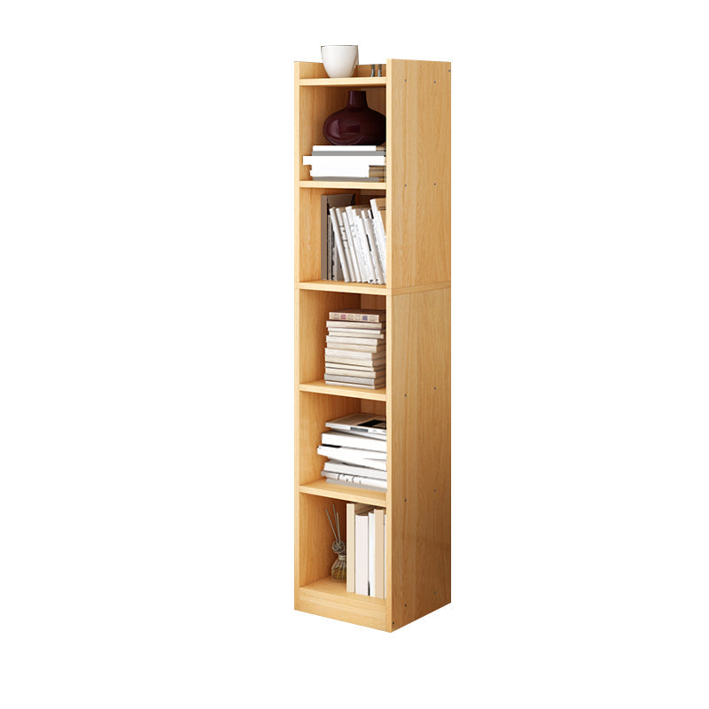 Engineer Wooden Bookcase Modern Home Living Room Corner Bookshelf 12.9"L x 11.8"W x 59.8"H Natural Clearhalo 'Bookcases' 'furn' 'furn_bookcases' 'Furniture' 'Office Furniture' 5429504