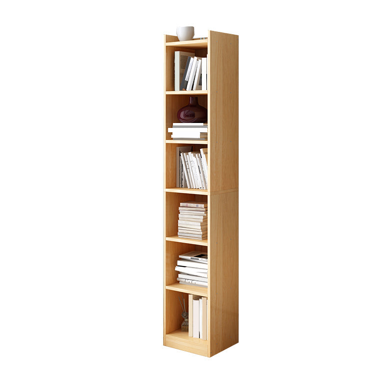 Engineer Wooden Bookcase Modern Home Living Room Corner Bookshelf 12.9"L x 11.8"W x 70.9"H Natural Clearhalo 'Bookcases' 'furn' 'furn_bookcases' 'Furniture' 'Office Furniture' 5429506