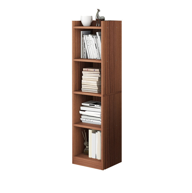 Engineer Wooden Bookcase Modern Home Living Room Corner Bookshelf 12.9"L x 11.8"W x 48.8"H Walnut Clearhalo 'Bookcases' 'furn' 'furn_bookcases' 'Furniture' 'Office Furniture' 5429513
