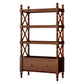Nordic Wooden Open Back Bookshelf Etagere Bookshelf with Drawers Clearhalo 'Bookcases' 'furn' 'furn_bookcases' 'Furniture' 'Office Furniture' 5429598