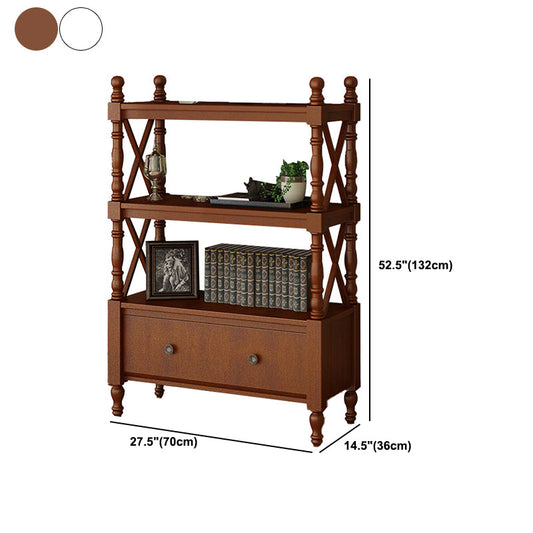 Nordic Wooden Open Back Bookshelf Etagere Bookshelf with Drawers Clearhalo 'Bookcases' 'furn' 'furn_bookcases' 'Furniture' 'Office Furniture' 5429618