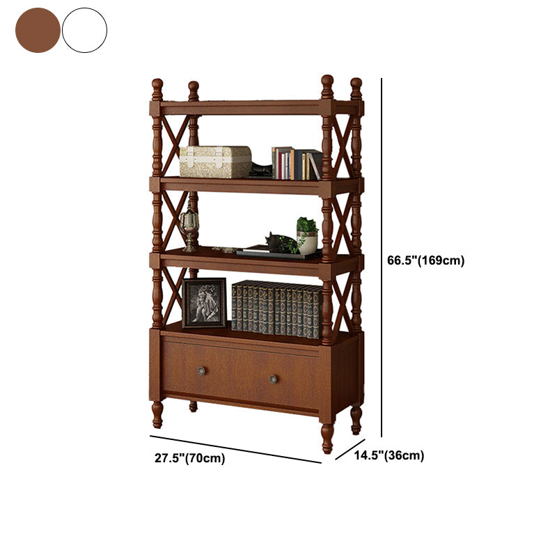 Nordic Wooden Open Back Bookshelf Etagere Bookshelf with Drawers Clearhalo 'Bookcases' 'furn' 'furn_bookcases' 'Furniture' 'Office Furniture' 5429619