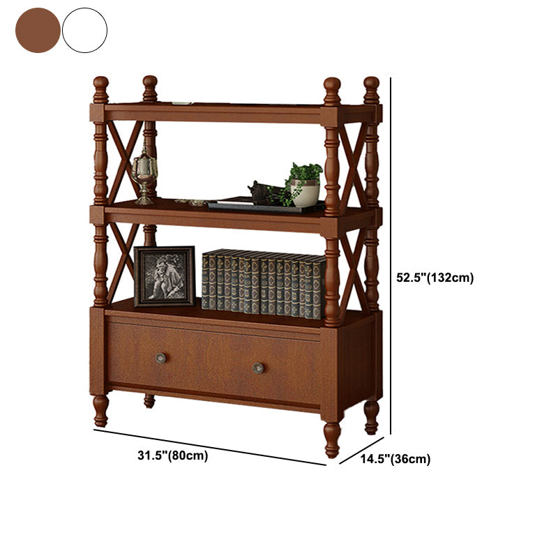 Nordic Wooden Open Back Bookshelf Etagere Bookshelf with Drawers Clearhalo 'Bookcases' 'furn' 'furn_bookcases' 'Furniture' 'Office Furniture' 5429622