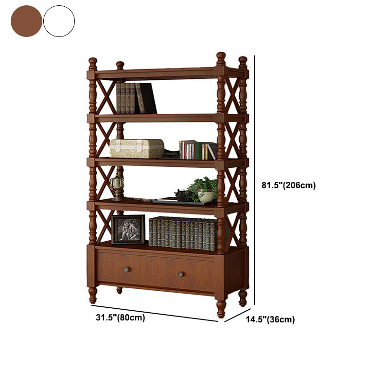 Nordic Wooden Open Back Bookshelf Etagere Bookshelf with Drawers Clearhalo 'Bookcases' 'furn' 'furn_bookcases' 'Furniture' 'Office Furniture' 5429624