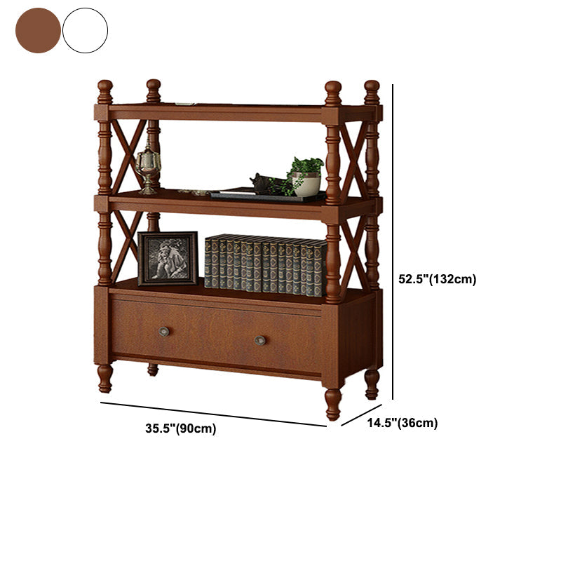 Nordic Wooden Open Back Bookshelf Etagere Bookshelf with Drawers Clearhalo 'Bookcases' 'furn' 'furn_bookcases' 'Furniture' 'Office Furniture' 5429626