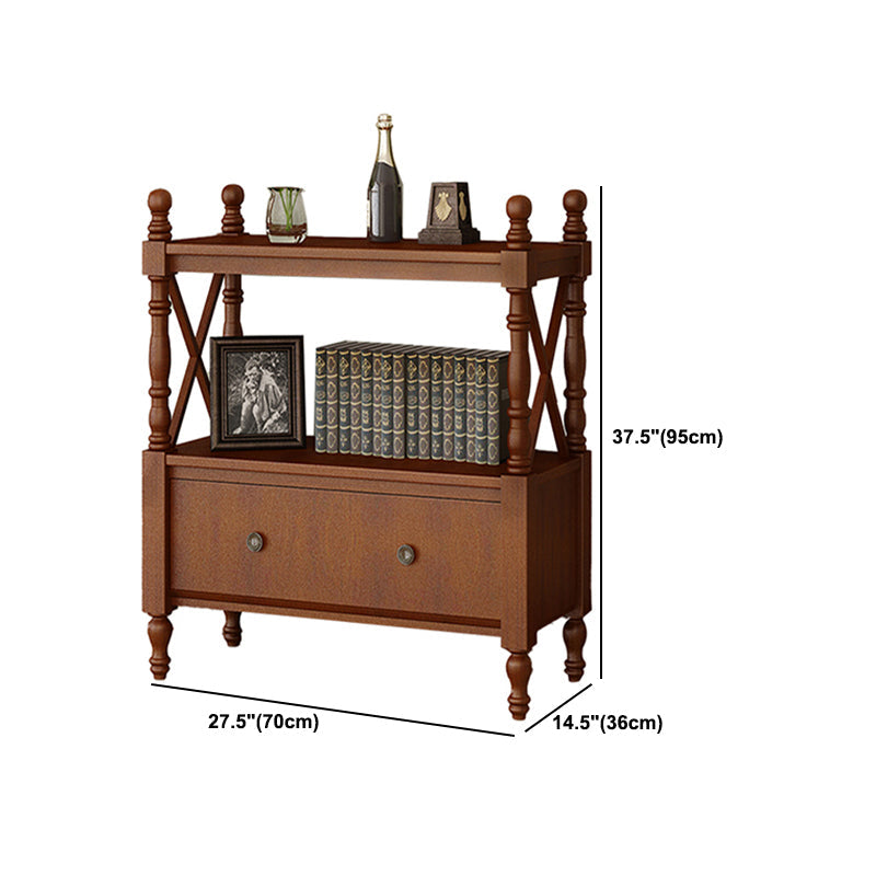 Nordic Wooden Open Back Bookshelf Etagere Bookshelf with Drawers Clearhalo 'Bookcases' 'furn' 'furn_bookcases' 'Furniture' 'Office Furniture' 5429629