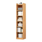 Closed Wood Bookcase Modern Minimalist Home Living Room Corner Bookshelf 12.9"L x 11.8"W x 70.9"H Natural Clearhalo 'Bookcases' 'furn' 'furn_bookcases' 'Furniture' 'Office Furniture' 5429634