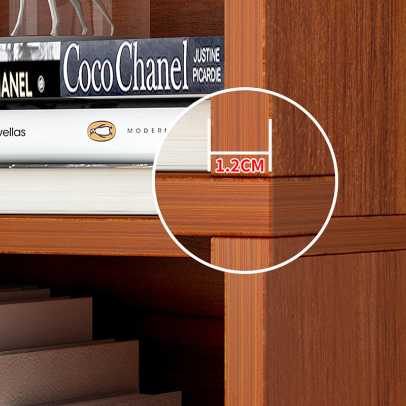Closed Wood Bookcase Modern Minimalist Home Living Room Corner Bookshelf Clearhalo 'Bookcases' 'furn' 'furn_bookcases' 'Furniture' 'Office Furniture' 5429640