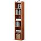 Closed Wood Bookcase Modern Minimalist Home Living Room Corner Bookshelf 11.8"L x 9.4"W x 70.9"H Walnut Clearhalo 'Bookcases' 'furn' 'furn_bookcases' 'Furniture' 'Office Furniture' 5429645