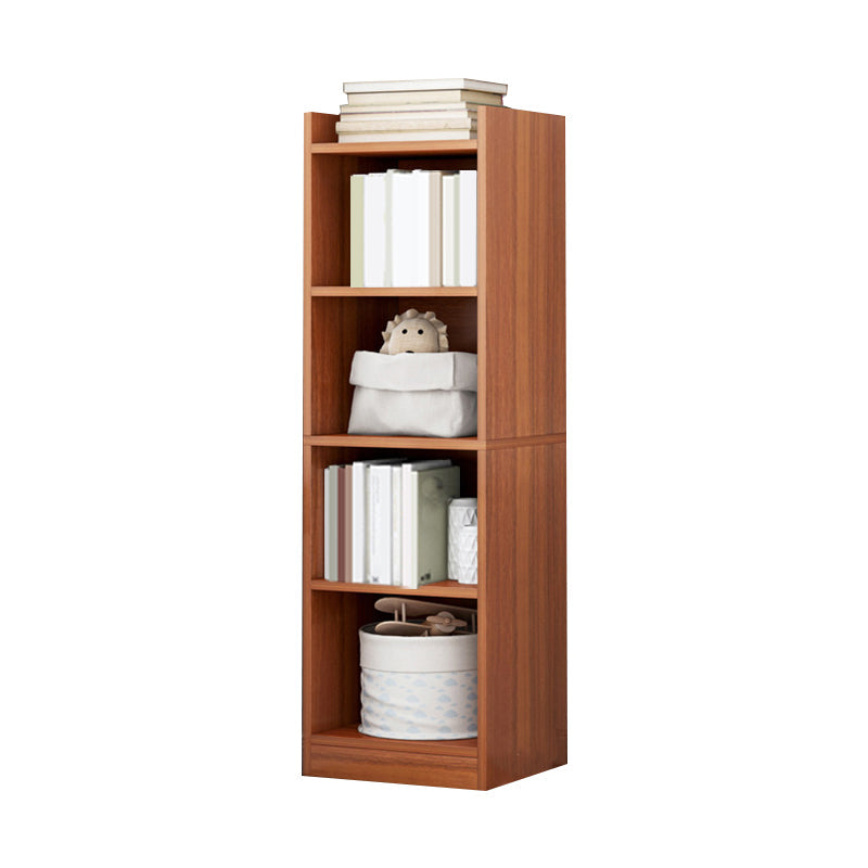 Closed Wood Bookcase Modern Minimalist Home Living Room Corner Bookshelf 12.9"L x 11.8"W x 48.8"H Walnut Clearhalo 'Bookcases' 'furn' 'furn_bookcases' 'Furniture' 'Office Furniture' 5429646