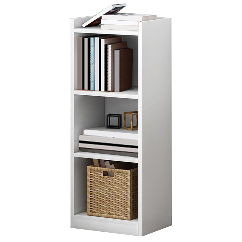 Closed Wood Bookcase Modern Minimalist Home Living Room Corner Bookshelf 11.8"L x 9.4"W x 37.8"H White Clearhalo 'Bookcases' 'furn' 'furn_bookcases' 'Furniture' 'Office Furniture' 5429654