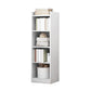 Closed Wood Bookcase Modern Minimalist Home Living Room Corner Bookshelf 12.9"L x 11.8"W x 48.8"H White Clearhalo 'Bookcases' 'furn' 'furn_bookcases' 'Furniture' 'Office Furniture' 5429658