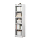 Closed Wood Bookcase Modern Minimalist Home Living Room Corner Bookshelf 12.9"L x 11.8"W x 59.8"H White Clearhalo 'Bookcases' 'furn' 'furn_bookcases' 'Furniture' 'Office Furniture' 5429659
