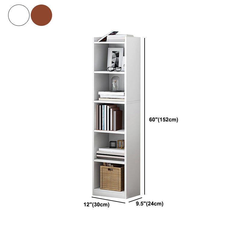 Closed Wood Bookcase Modern Minimalist Home Living Room Corner Bookshelf Clearhalo 'Bookcases' 'furn' 'furn_bookcases' 'Furniture' 'Office Furniture' 5429664