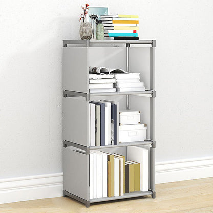 Moderne Stoffe Bücherregal, geometrisches Bücherregal für Wohnzimmer