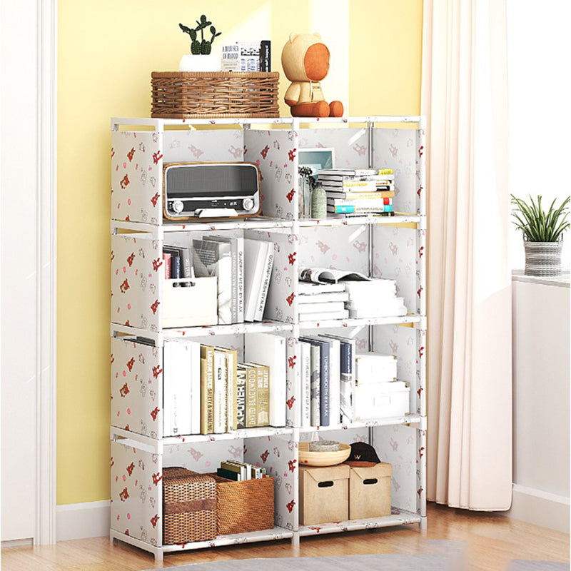 Moderne Stoffe Bücherregal, geometrisches Bücherregal für Wohnzimmer