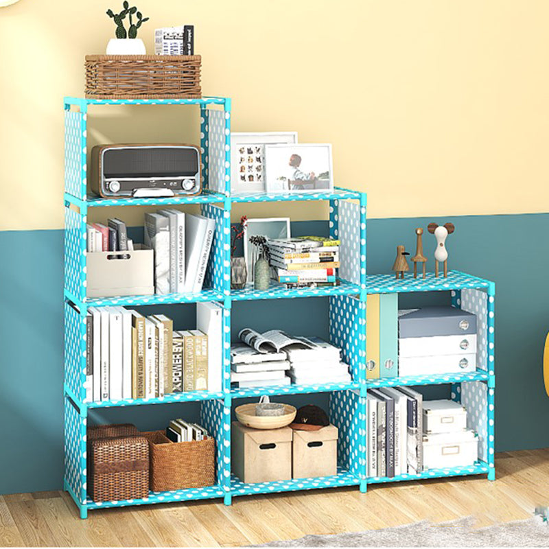 Moderne Stoffe Bücherregal, geometrisches Bücherregal für Wohnzimmer