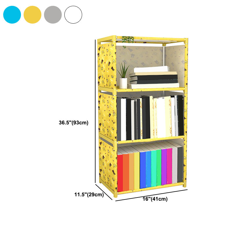 Moderne Stoffe Bücherregal, geometrisches Bücherregal für Wohnzimmer