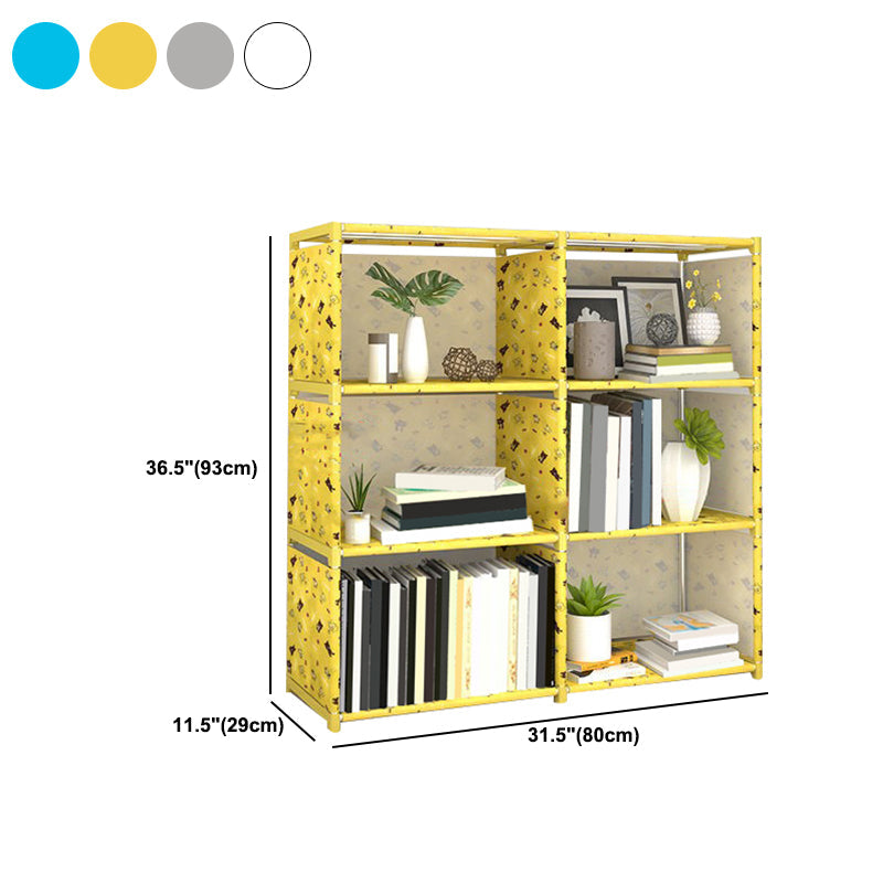 Moderne Stoffe Bücherregal, geometrisches Bücherregal für Wohnzimmer