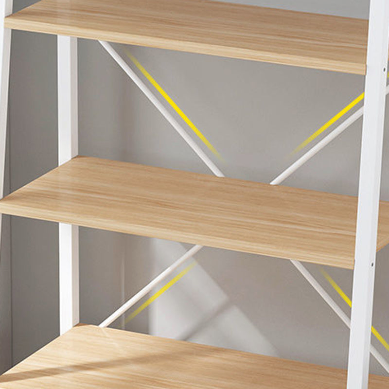 11.8 "Échelle de large étagère de livre contemporain Home Metal Libshelf