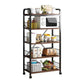 11.8 "Échelle de large étagère de livre contemporain Home Metal Libshelf