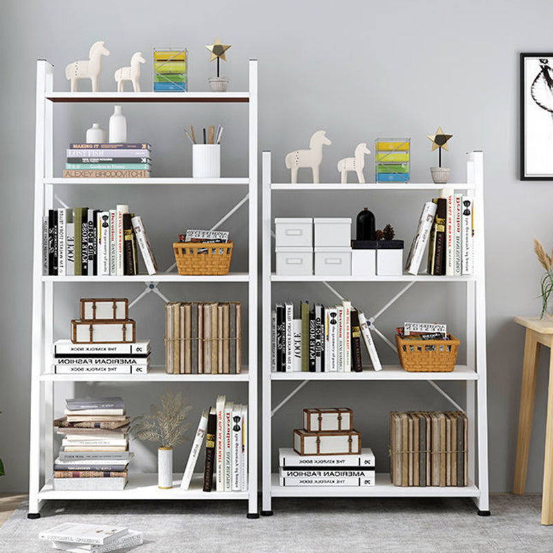 11.8 "Échelle de large étagère de livre contemporain Home Metal Libshelf