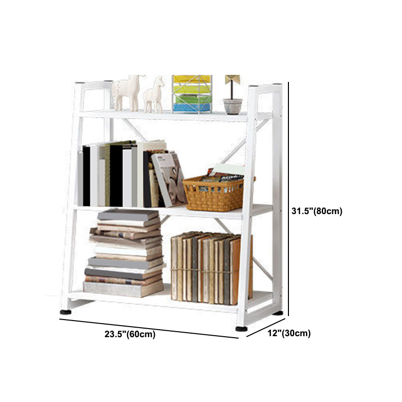 11.8 "Échelle de large étagère de livre contemporain Home Metal Libshelf