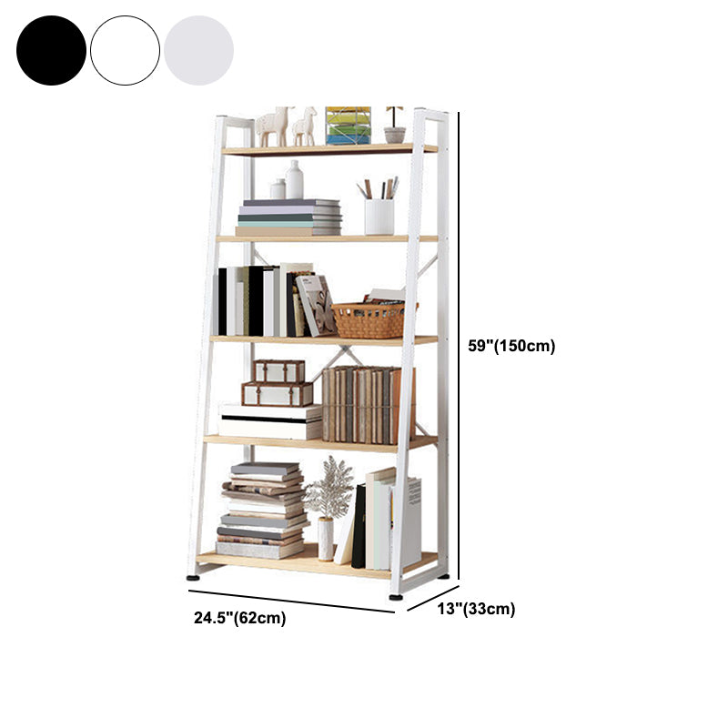 11.8 "Échelle de large étagère de livre contemporain Home Metal Libshelf