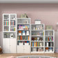 Metal Enclosed Bookshelf Modern Minimalist Rectangular Standard Bookcase