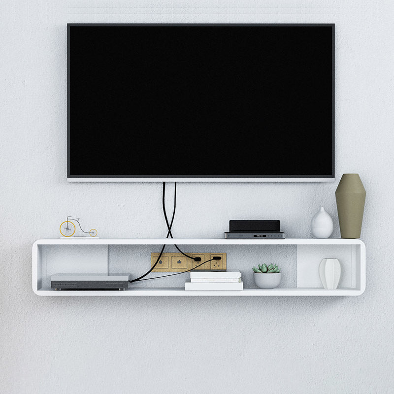 Scandinavian Wood TV Media Stand Matte Finish Media Console with Shelves White Clearhalo 'furn' 'furn_tv_stands_entertainment_centers' 'Furniture' 'Living Room Furniture' 'TV Stands & Entertainment Centers' 'TV Stands & Media Storage Furniture' 'tv_stands_entertainment_centers' 5429986