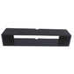 Scandinavian Wood TV Media Stand Matte Finish Media Console with Shelves 39.5"L x 8"W x 8"H Black Clearhalo 'furn' 'furn_tv_stands_entertainment_centers' 'Furniture' 'Living Room Furniture' 'TV Stands & Entertainment Centers' 'TV Stands & Media Storage Furniture' 'tv_stands_entertainment_centers' 5429990