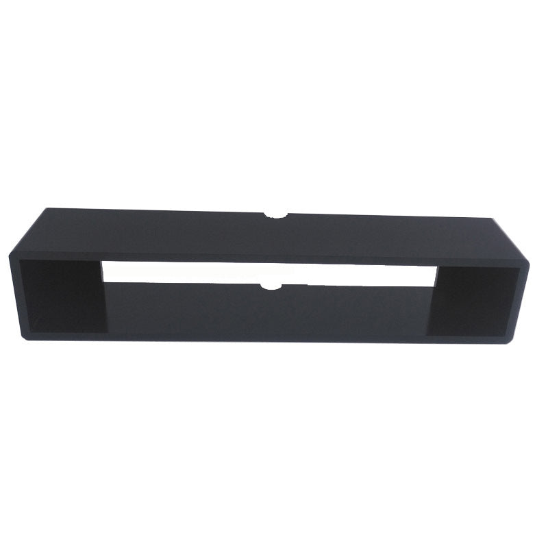 Scandinavian Wood TV Media Stand Matte Finish Media Console with Shelves 39.5"L x 8"W x 8"H Black Clearhalo 'furn' 'furn_tv_stands_entertainment_centers' 'Furniture' 'Living Room Furniture' 'TV Stands & Entertainment Centers' 'TV Stands & Media Storage Furniture' 'tv_stands_entertainment_centers' 5429990
