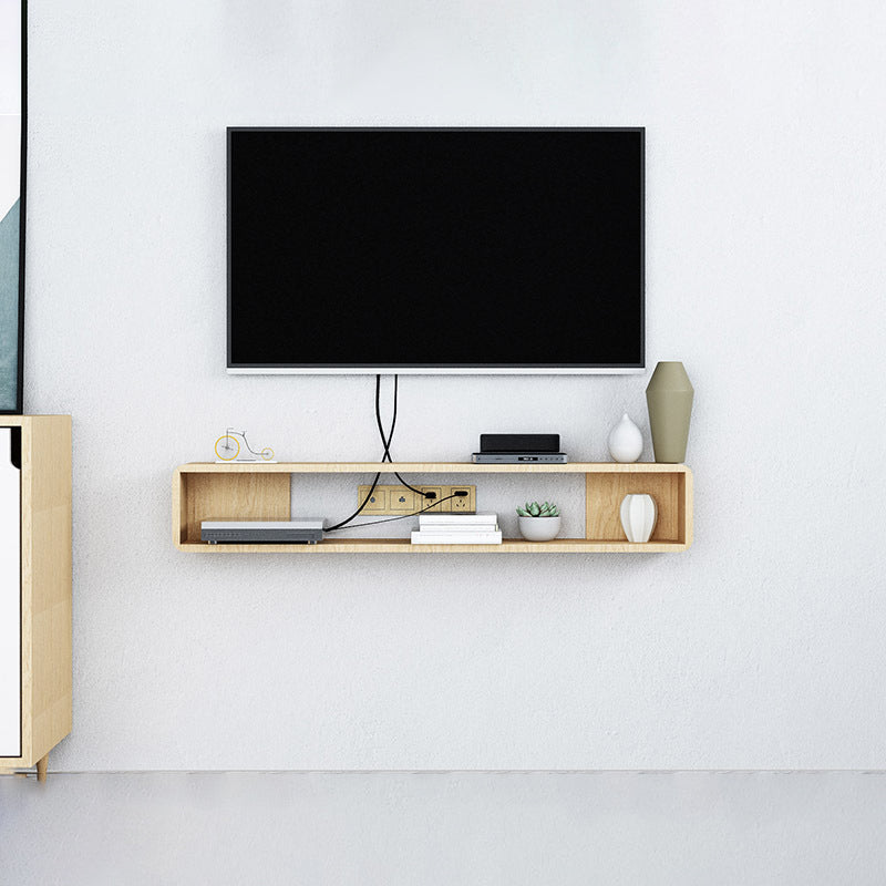 Scandinavian Wood TV Media Stand Matte Finish Media Console with Shelves Wood Clearhalo 'furn' 'furn_tv_stands_entertainment_centers' 'Furniture' 'Living Room Furniture' 'TV Stands & Entertainment Centers' 'TV Stands & Media Storage Furniture' 'tv_stands_entertainment_centers' 5429991