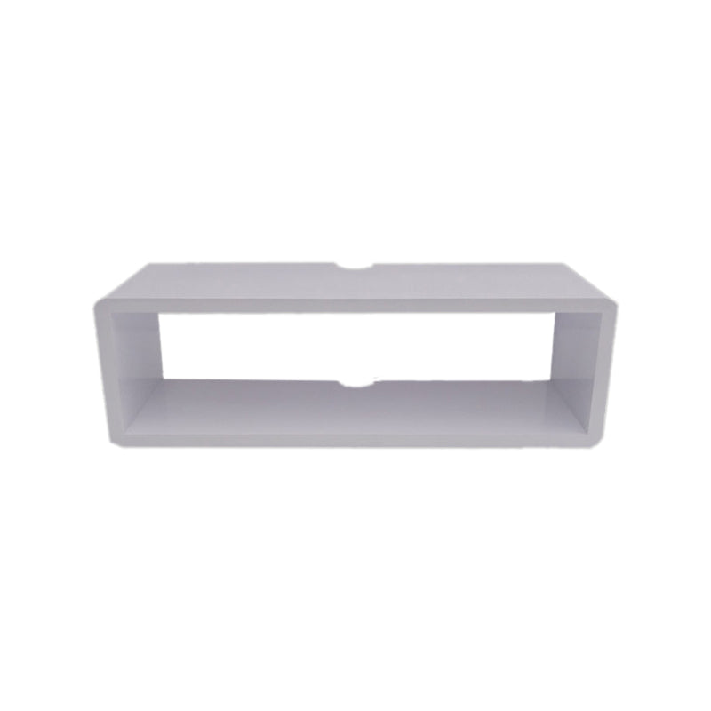 Scandinavian Wood TV Media Stand Matte Finish Media Console with Shelves 23.6"L x 7.9"W x 7.9"H White Clearhalo 'furn' 'furn_tv_stands_entertainment_centers' 'Furniture' 'Living Room Furniture' 'TV Stands & Entertainment Centers' 'TV Stands & Media Storage Furniture' 'tv_stands_entertainment_centers' 5429993