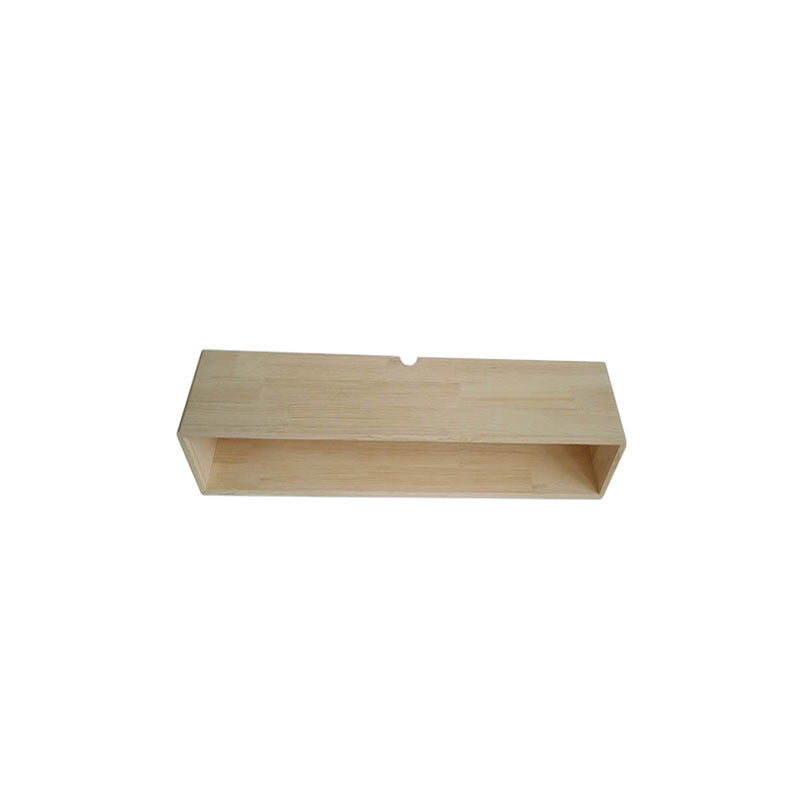 Scandinavian Wood TV Media Stand Matte Finish Media Console with Shelves 23.6"L x 7.9"W x 7.9"H Wood Clearhalo 'furn' 'furn_tv_stands_entertainment_centers' 'Furniture' 'Living Room Furniture' 'TV Stands & Entertainment Centers' 'TV Stands & Media Storage Furniture' 'tv_stands_entertainment_centers' 5429996