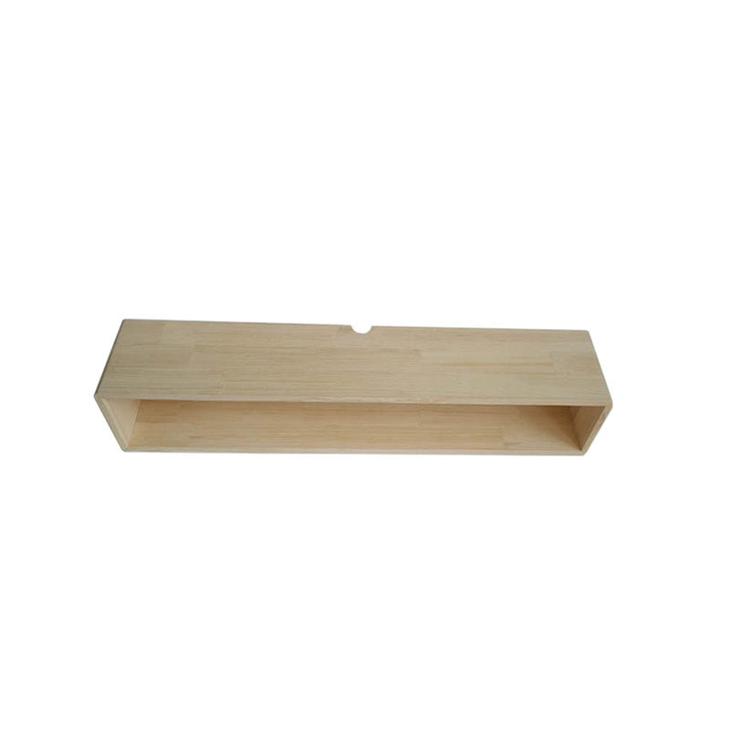 Scandinavian Wood TV Media Stand Matte Finish Media Console with Shelves 31.5"L x 7.9"W x 7.9"H Wood Clearhalo 'furn' 'furn_tv_stands_entertainment_centers' 'Furniture' 'Living Room Furniture' 'TV Stands & Entertainment Centers' 'TV Stands & Media Storage Furniture' 'tv_stands_entertainment_centers' 5429998