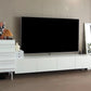12 / 16 - Inch TV Console Faux Wood TV Console Stand With Cabinets / Drawers in White Clearhalo 'furn' 'furn_tv_stands_entertainment_centers' 'Furniture' 'Living Room Furniture' 'TV Stands & Entertainment Centers' 'TV Stands & Media Storage Furniture' 'tv_stands_entertainment_centers' 5430056