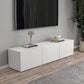 12 / 16 - Inch TV Console Faux Wood TV Console Stand With Cabinets / Drawers in White 71"L x 16"W x 16"H Clearhalo 'furn' 'furn_tv_stands_entertainment_centers' 'Furniture' 'Living Room Furniture' 'TV Stands & Entertainment Centers' 'TV Stands & Media Storage Furniture' 'tv_stands_entertainment_centers' 5430057