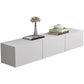 12 / 16 - Inch TV Console Faux Wood TV Console Stand With Cabinets / Drawers in White Clearhalo 'furn' 'furn_tv_stands_entertainment_centers' 'Furniture' 'Living Room Furniture' 'TV Stands & Entertainment Centers' 'TV Stands & Media Storage Furniture' 'tv_stands_entertainment_centers' 5430059