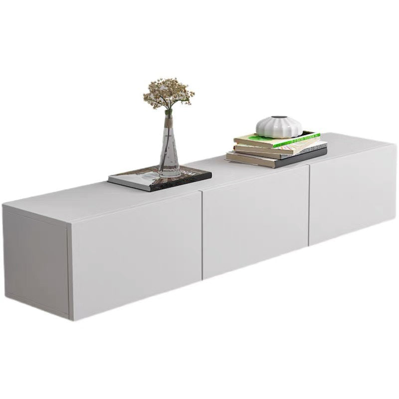 12 / 16 - Inch TV Console Faux Wood TV Console Stand With Cabinets / Drawers in White Clearhalo 'furn' 'furn_tv_stands_entertainment_centers' 'Furniture' 'Living Room Furniture' 'TV Stands & Entertainment Centers' 'TV Stands & Media Storage Furniture' 'tv_stands_entertainment_centers' 5430059