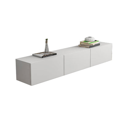 12 / 16 - Inch TV Console Faux Wood TV Console Stand With Cabinets / Drawers in White 63"L x 12"W x 12"H Clearhalo 'furn' 'furn_tv_stands_entertainment_centers' 'Furniture' 'Living Room Furniture' 'TV Stands & Entertainment Centers' 'TV Stands & Media Storage Furniture' 'tv_stands_entertainment_centers' 5430062