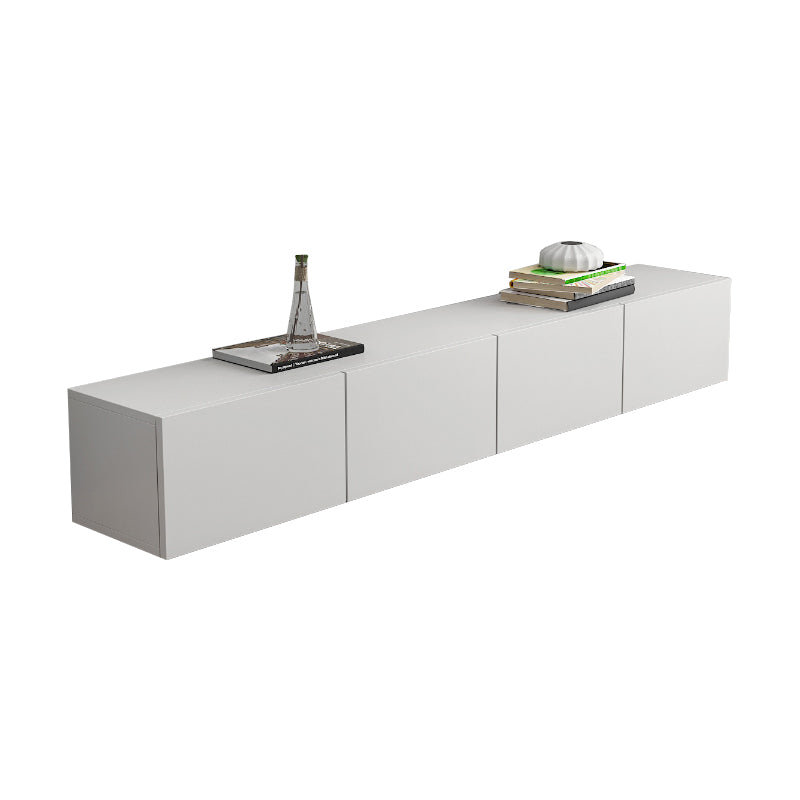 12 / 16 - Inch TV Console Faux Wood TV Console Stand With Cabinets / Drawers in White 79"L x 12"W x 12"H Clearhalo 'furn' 'furn_tv_stands_entertainment_centers' 'Furniture' 'Living Room Furniture' 'TV Stands & Entertainment Centers' 'TV Stands & Media Storage Furniture' 'tv_stands_entertainment_centers' 5430063