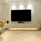 12 / 16 - Inch TV Console Faux Wood TV Console Stand With Cabinets / Drawers in White Clearhalo 'furn' 'furn_tv_stands_entertainment_centers' 'Furniture' 'Living Room Furniture' 'TV Stands & Entertainment Centers' 'TV Stands & Media Storage Furniture' 'tv_stands_entertainment_centers' 5430068