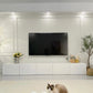 12 / 16 - Inch TV Console Faux Wood TV Console Stand With Cabinets / Drawers in White Clearhalo 'furn' 'furn_tv_stands_entertainment_centers' 'Furniture' 'Living Room Furniture' 'TV Stands & Entertainment Centers' 'TV Stands & Media Storage Furniture' 'tv_stands_entertainment_centers' 5430069