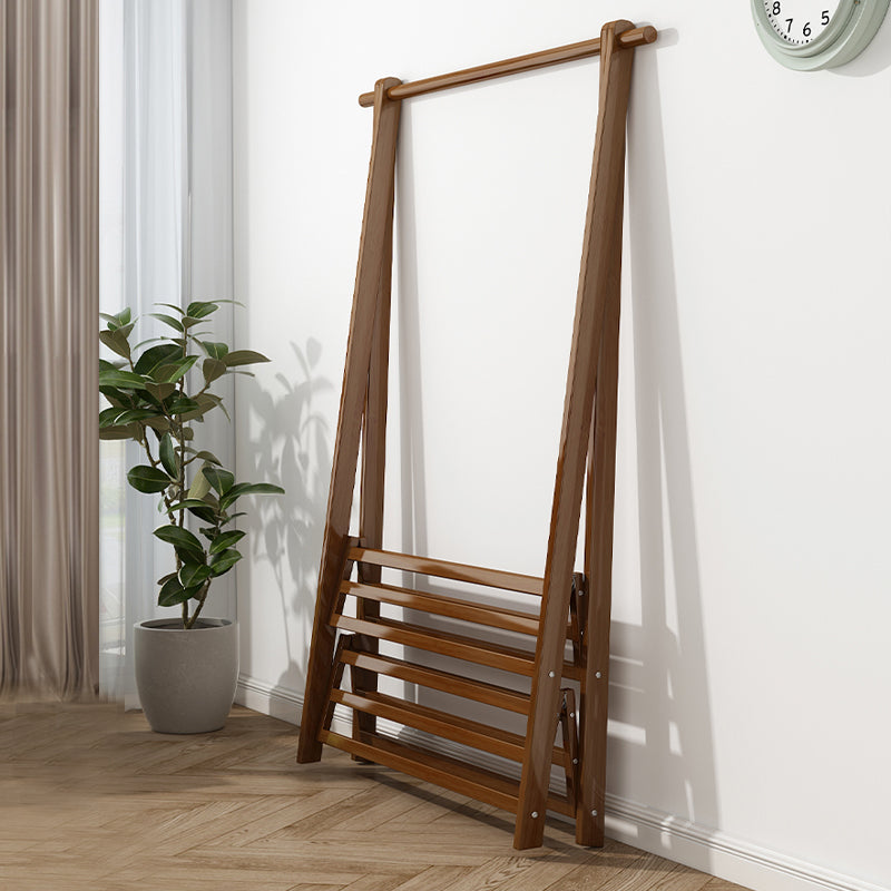 Solid Wooden Coat Rack Shelf Storage and Hanging Rail Coat Hanger Clearhalo 'Entry & Mudroom Furniture' 'furn' 'furn_hall_tree_coat_racks' 'Furniture' 'Hall Trees & Coat Racks' 'hall_tree_coat_racks' 5430184