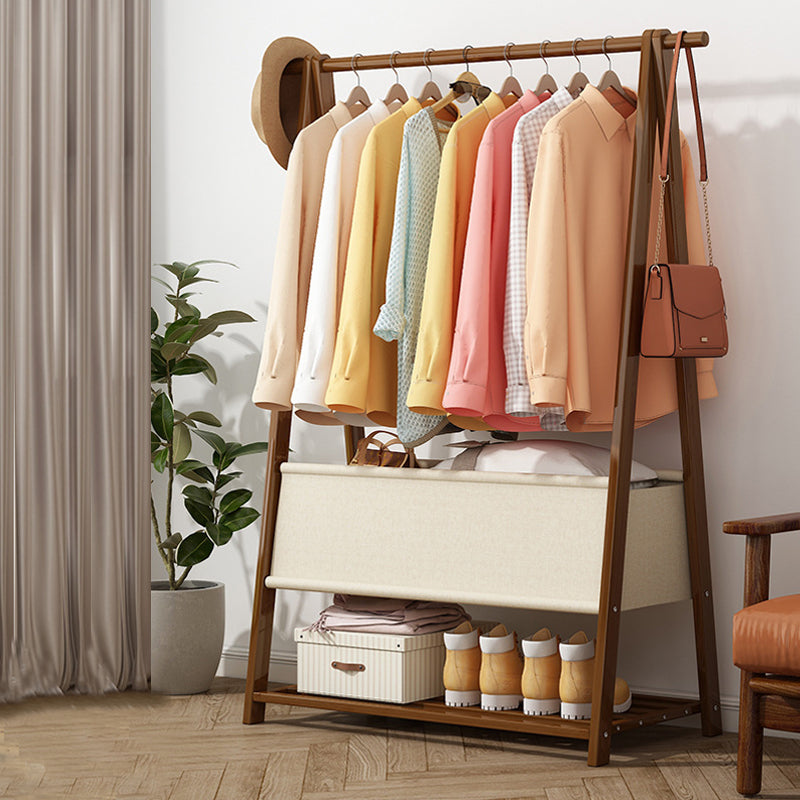 Solid Wooden Coat Rack Shelf Storage and Hanging Rail Coat Hanger Clearhalo 'Entry & Mudroom Furniture' 'furn' 'furn_hall_tree_coat_racks' 'Furniture' 'Hall Trees & Coat Racks' 'hall_tree_coat_racks' 5430185