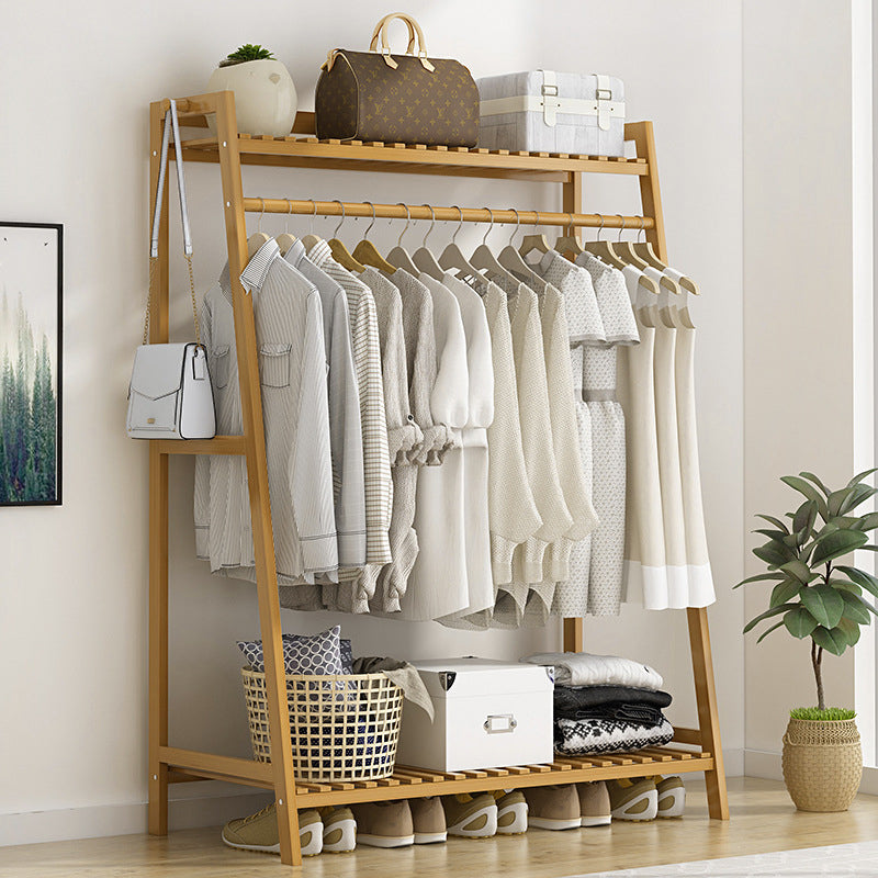 Modern Coat Rack Wooden Storage Shelf Coat Hanger Entryway Kit Clearhalo 'Entry & Mudroom Furniture' 'furn' 'furn_hall_tree_coat_racks' 'Furniture' 'Hall Trees & Coat Racks' 'hall_tree_coat_racks' 5430309