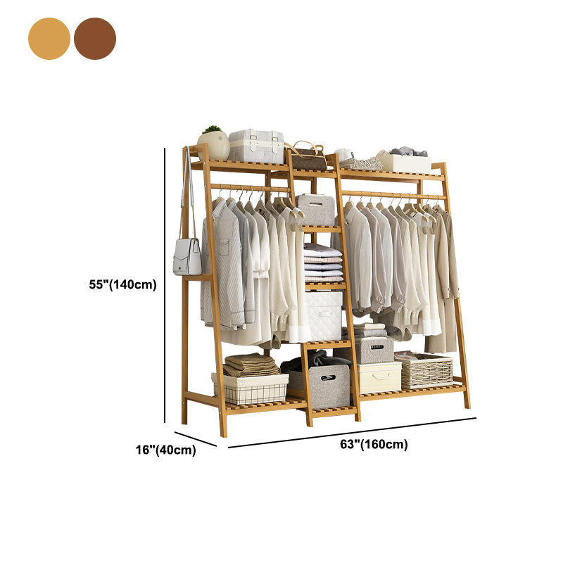 Modern Coat Rack Wooden Storage Shelf Coat Hanger Entryway Kit Clearhalo 'Entry & Mudroom Furniture' 'furn' 'furn_hall_tree_coat_racks' 'Furniture' 'Hall Trees & Coat Racks' 'hall_tree_coat_racks' 5430337